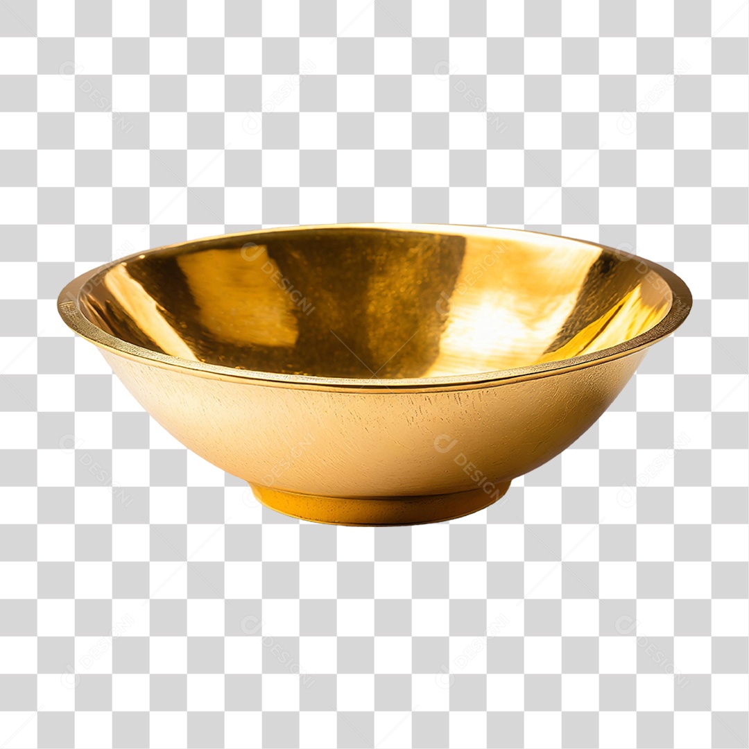 Bandeja Dourada PNG Transparente