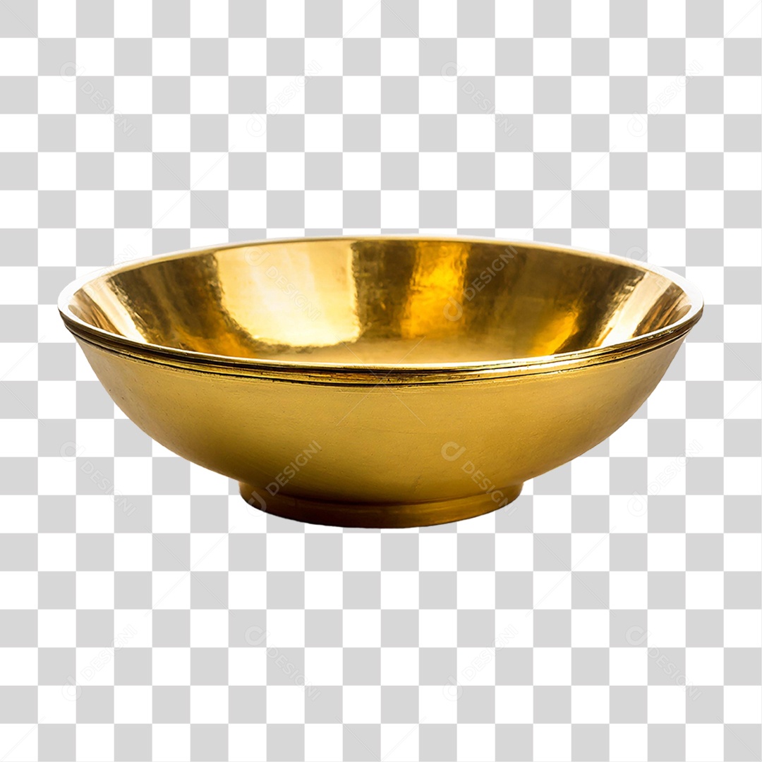 Bandeja Dourada PNG Transparente