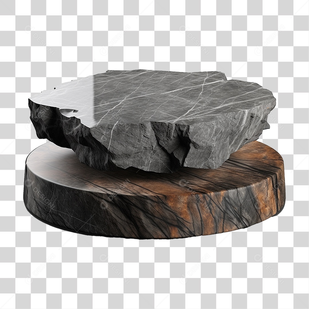 Pódio de Pedra Rochosa PNG Transparente