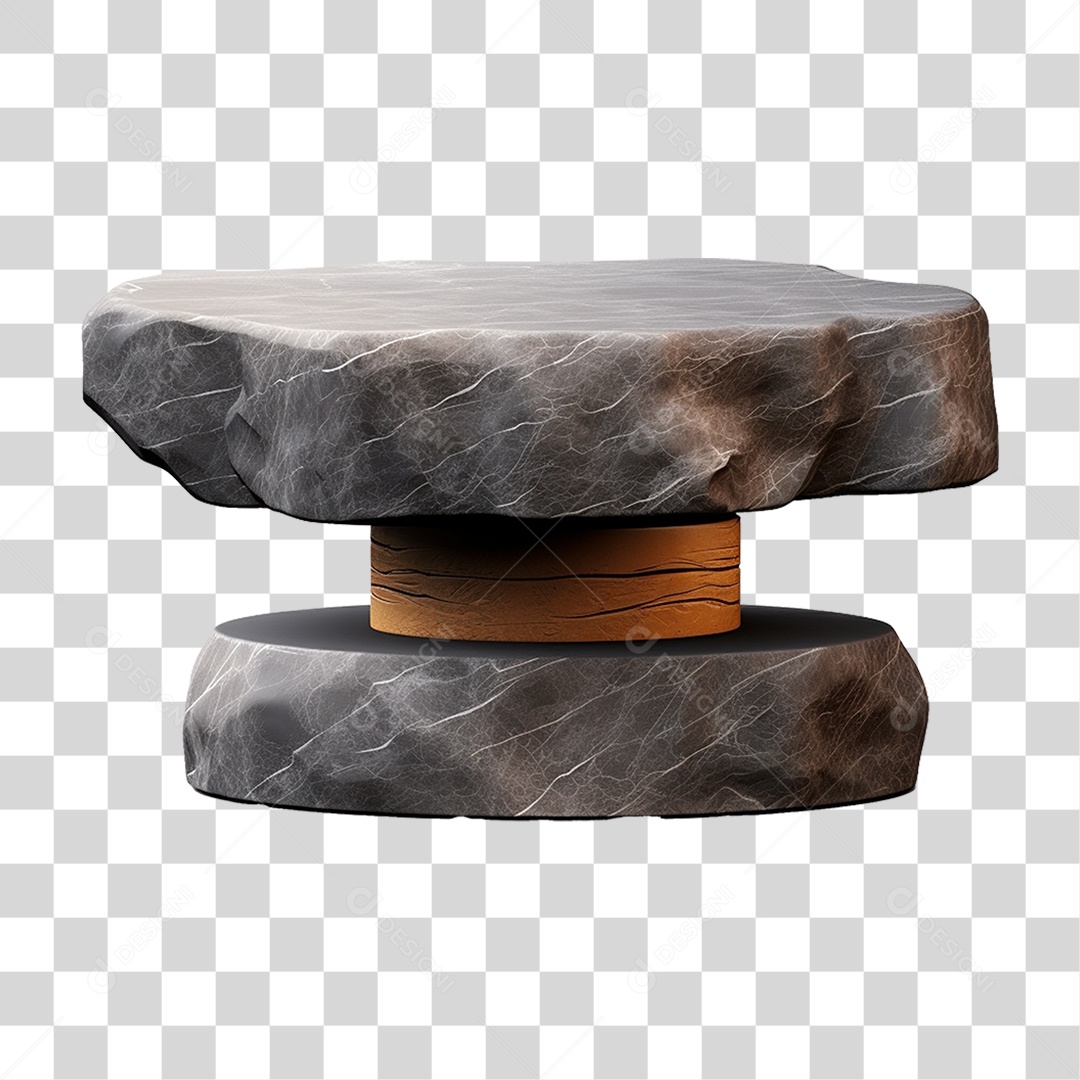 Pódio de Pedra Rochosa PNG Transparente