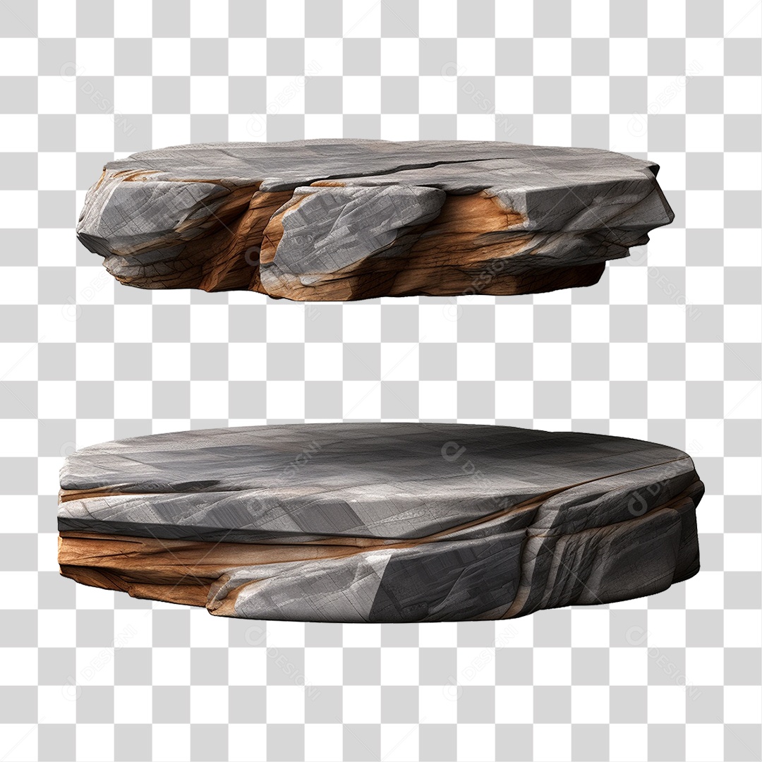 Pódio de Pedra Rochosa PNG Transparente