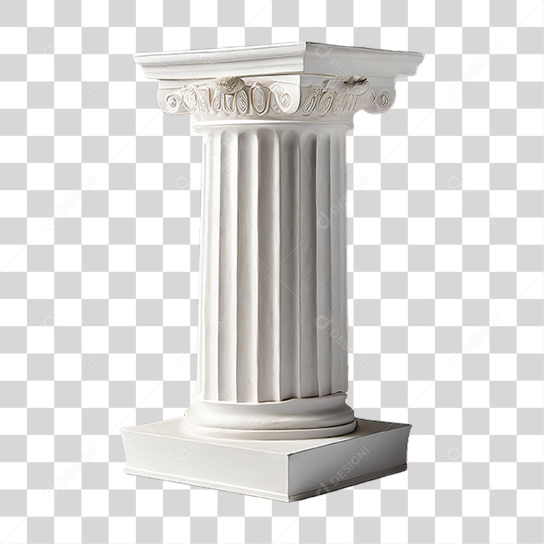 Coluna Branca Romana Estrutura PNG Transparente
