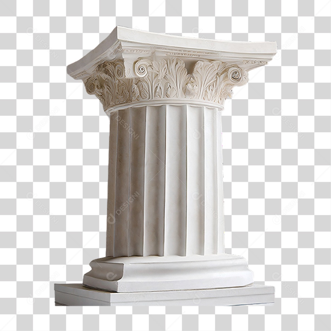 Coluna Branca Romana Estrutura PNG Transparente