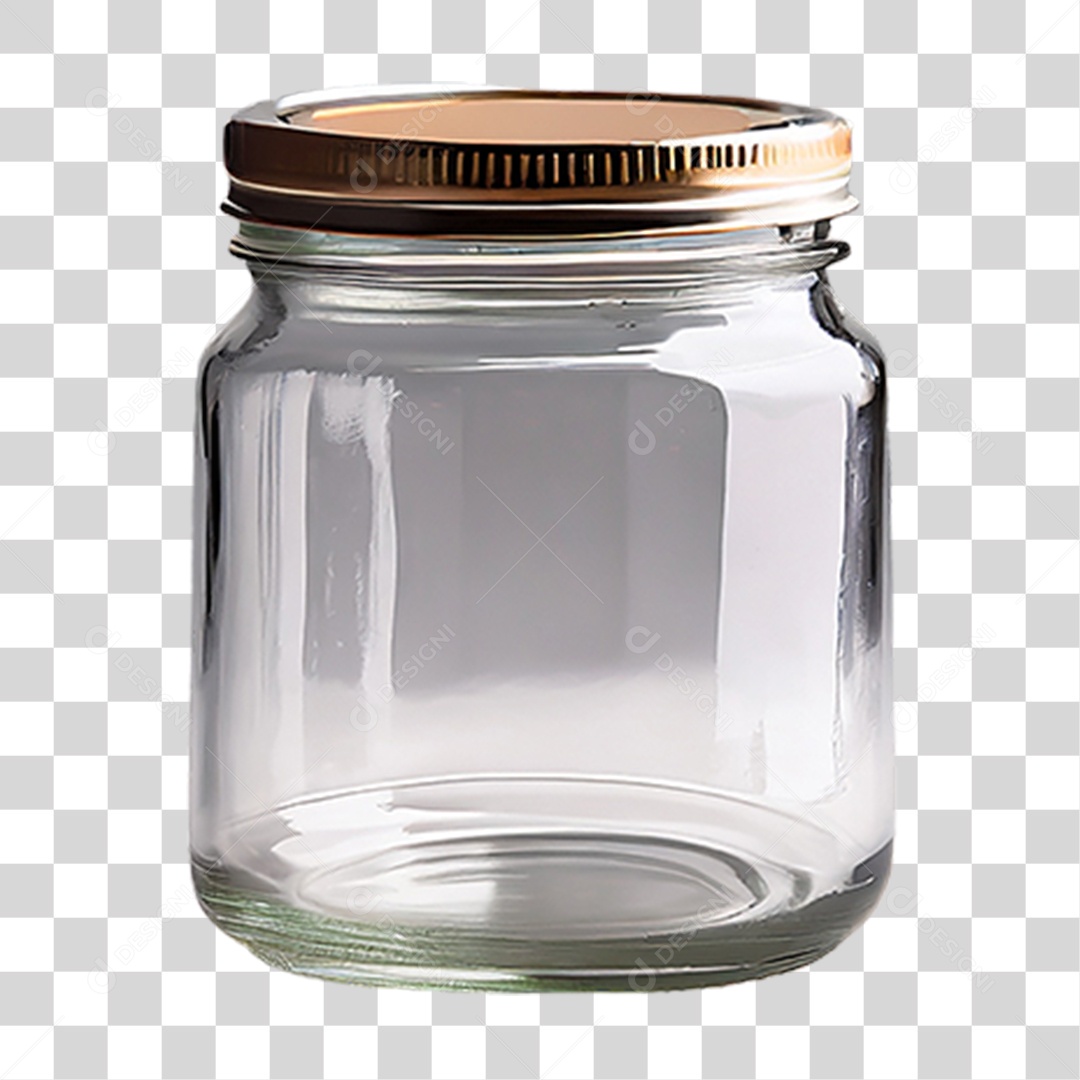 Frasco Vazio de Vidro PNG Transparente