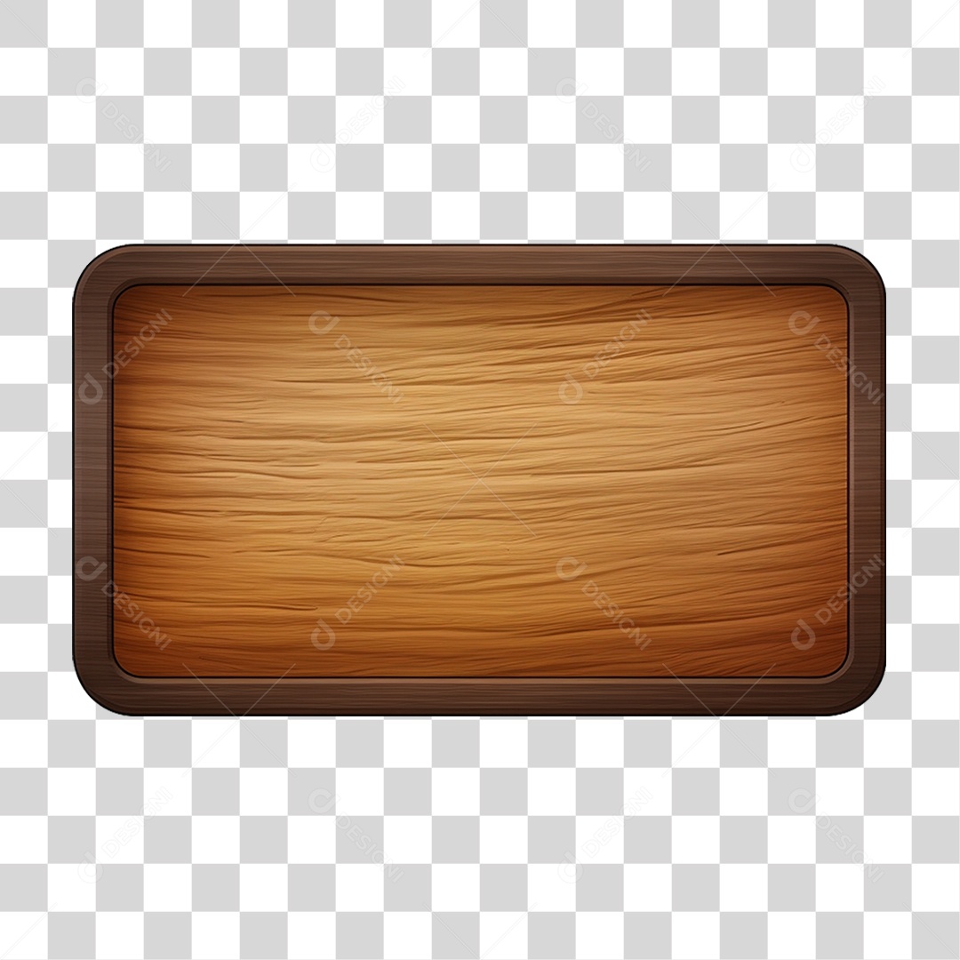 Placa de Madeira PNG Transparente