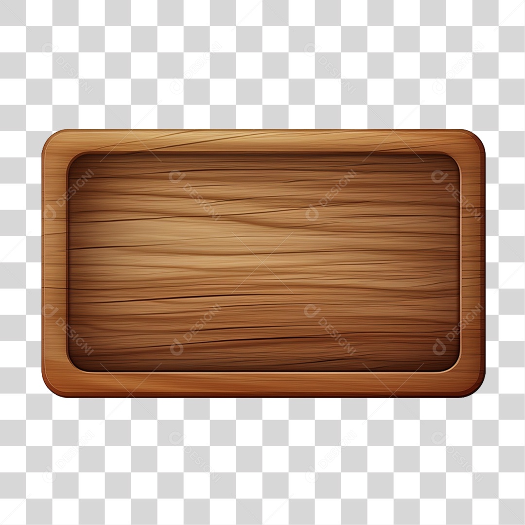 Placa de Madeira PNG Transparente