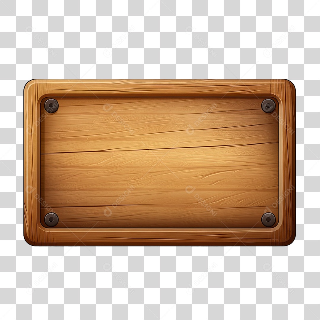 Placa de Madeira PNG Transparente
