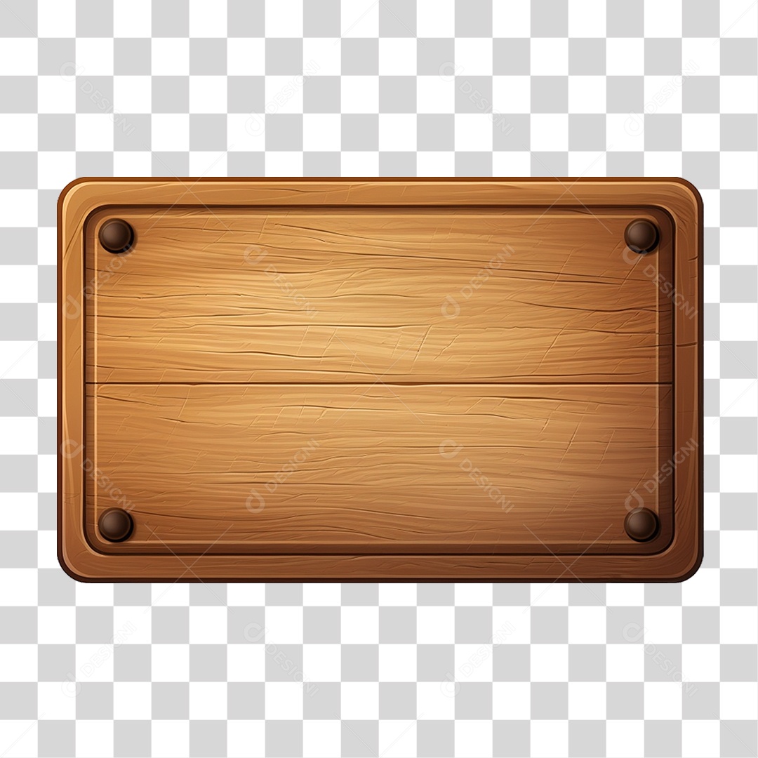 Placa de Madeira PNG Transparente