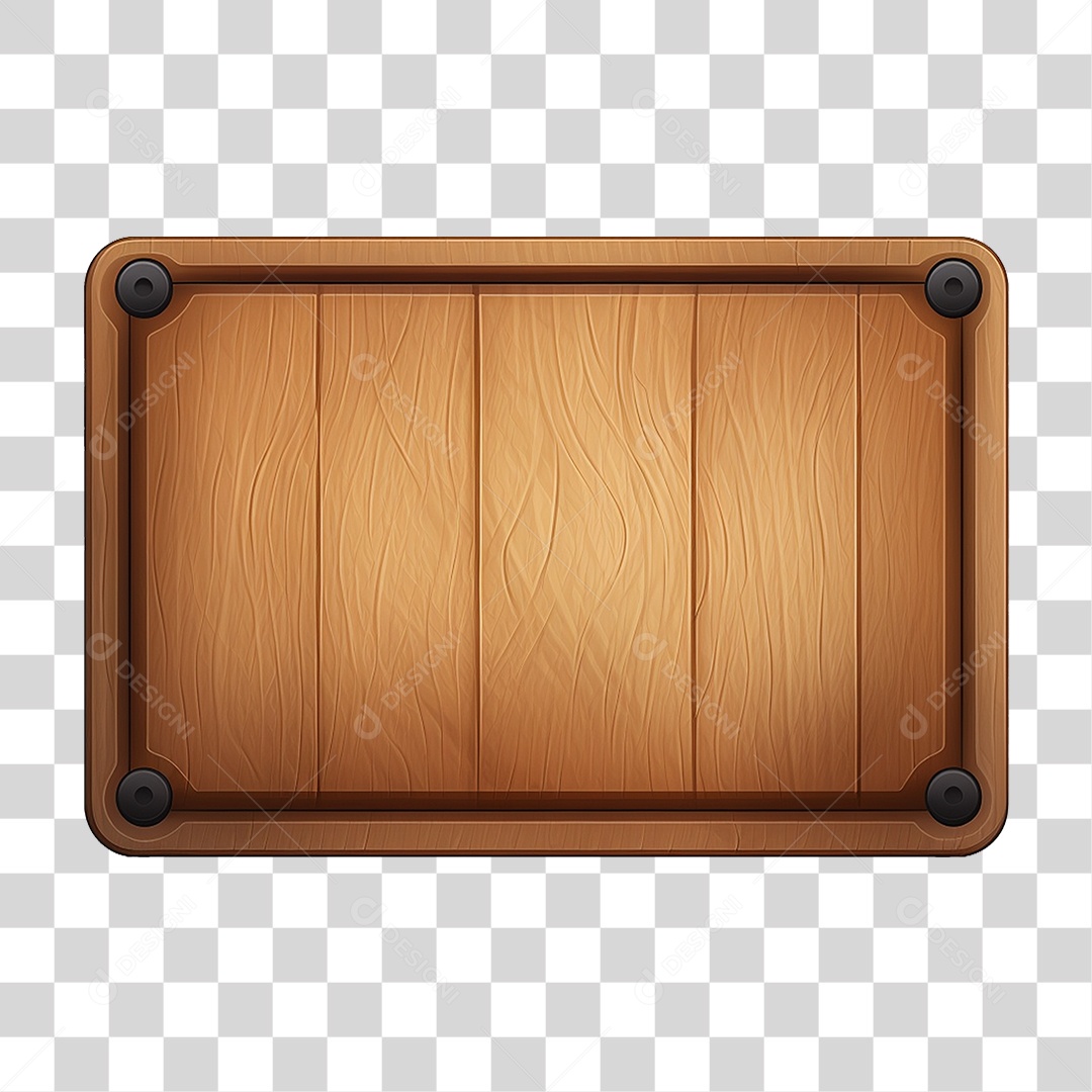 Placa de Madeira PNG Transparente