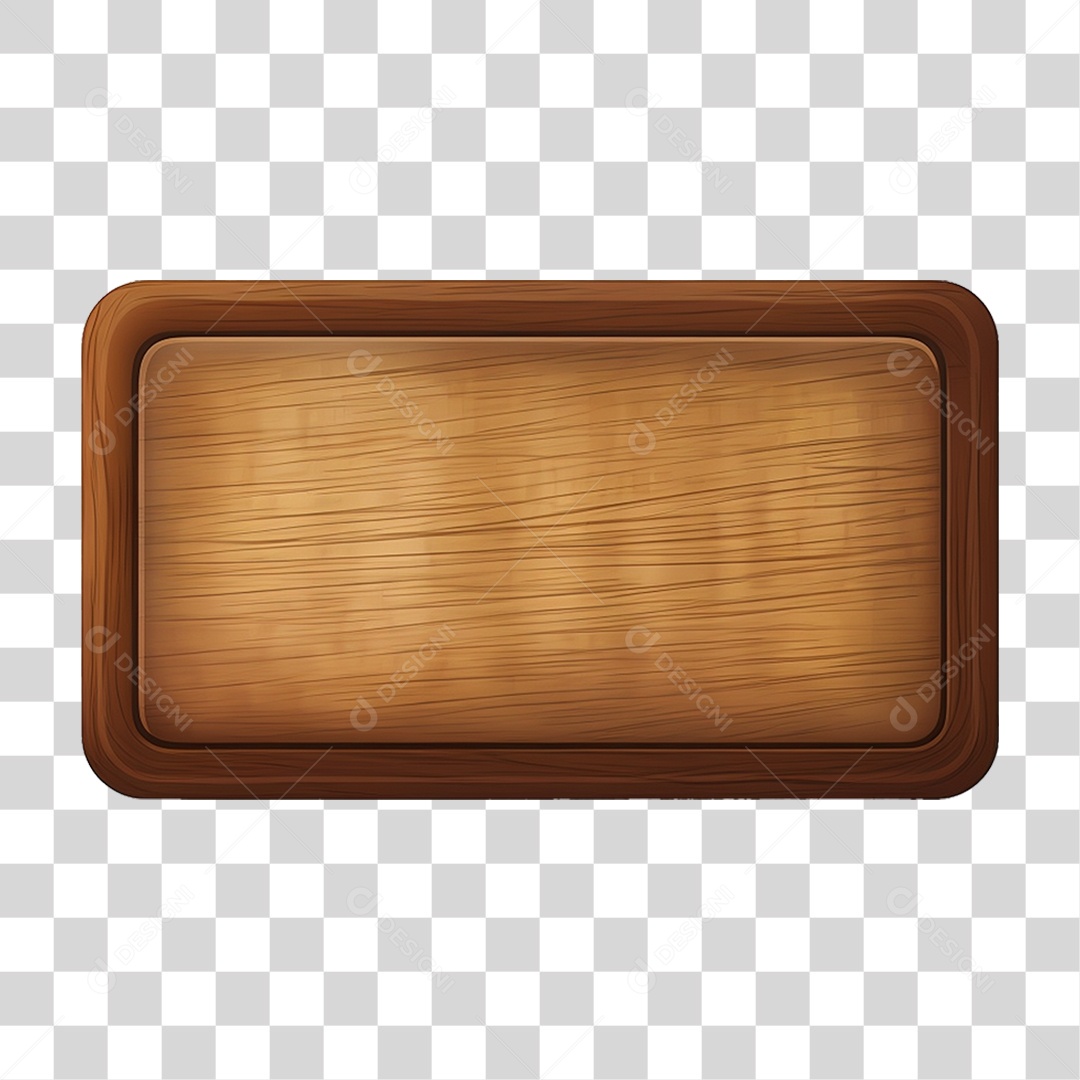 Placa de Madeira PNG Transparente