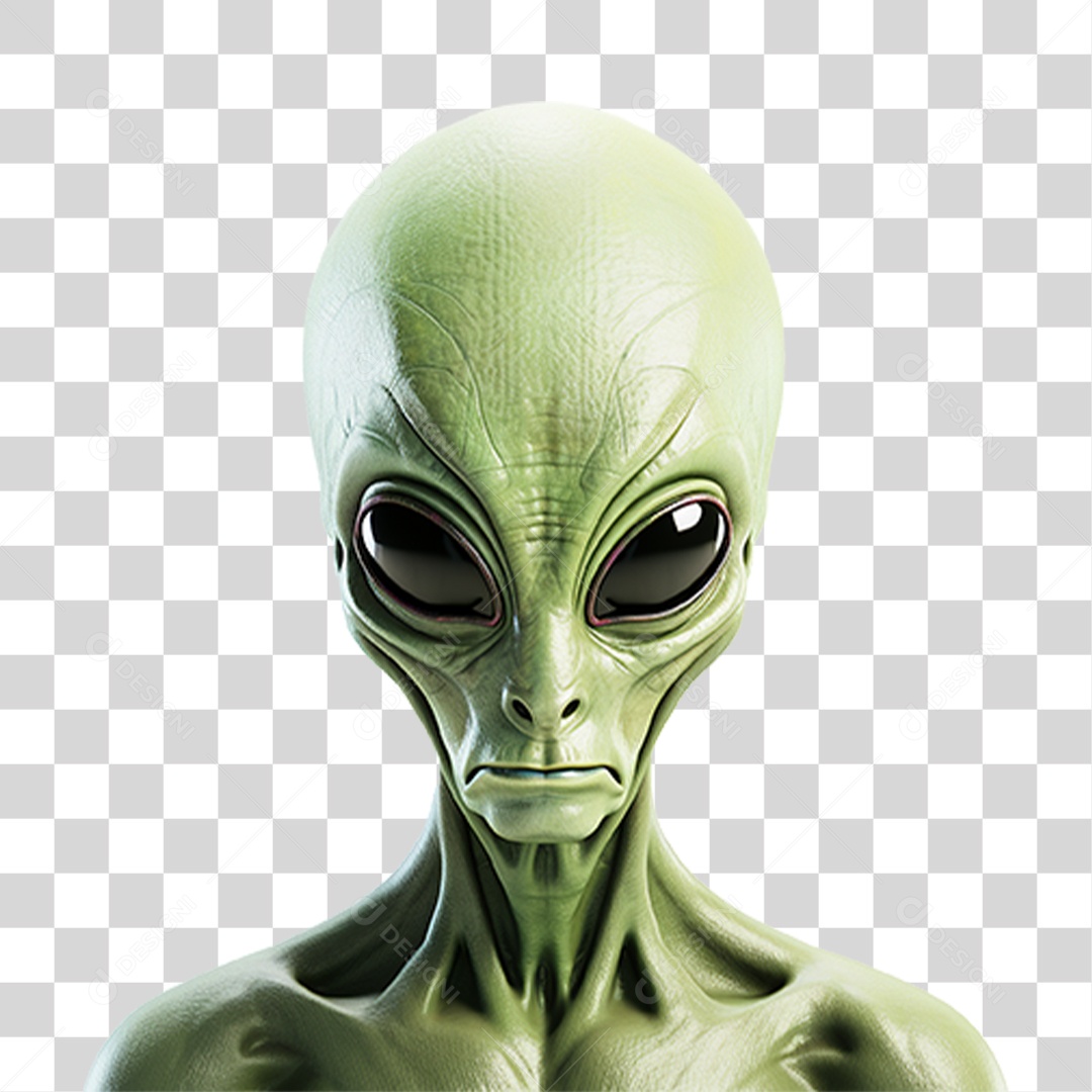 Elemento 3D Desenho Alienígena Alien PNG Transparente