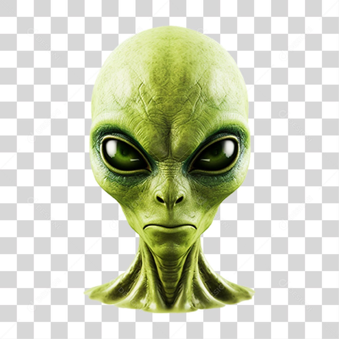 Elemento 3D Desenho Alienígena Alien PNG Transparente
