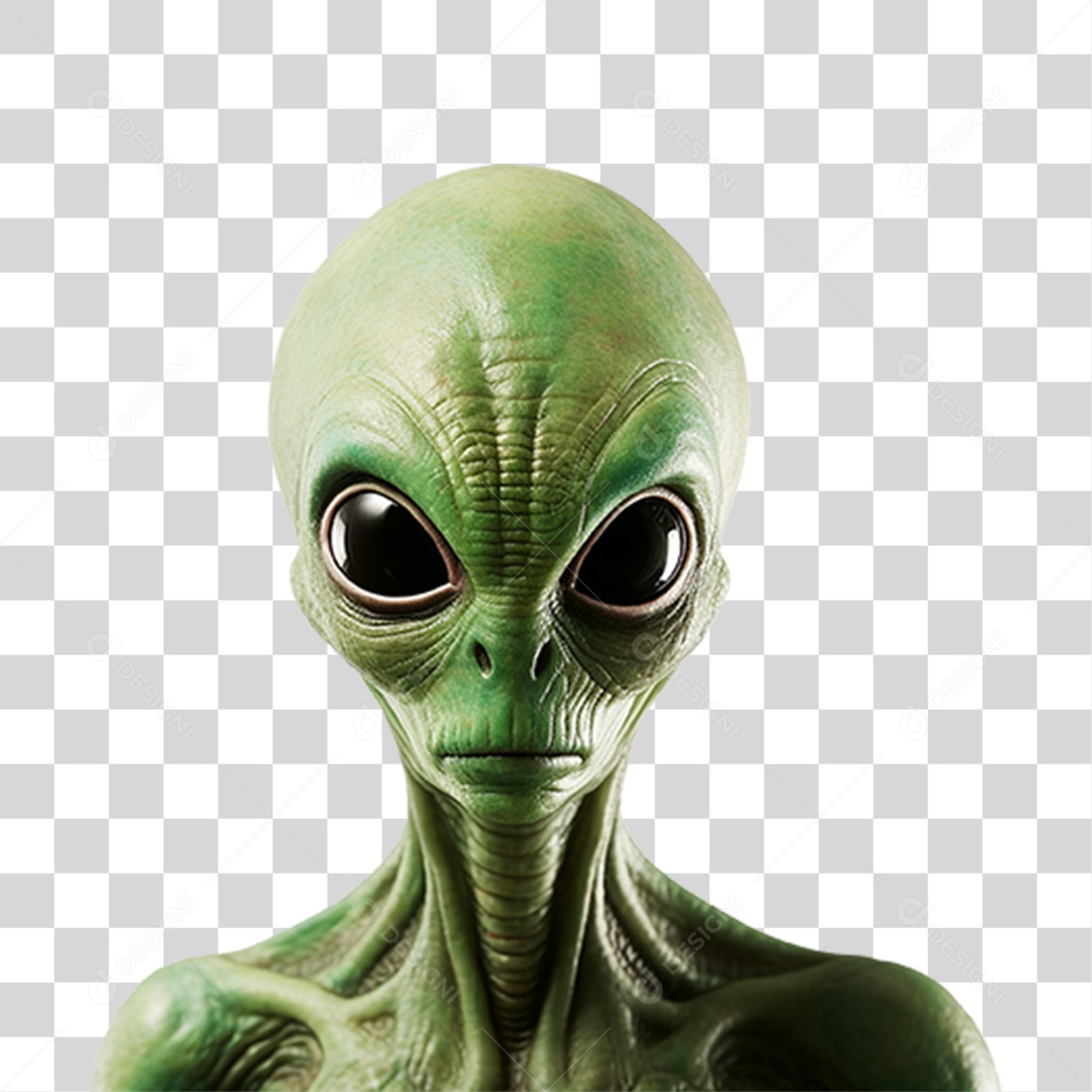 Elemento 3D Desenho Alienígena Alien PNG Transparente
