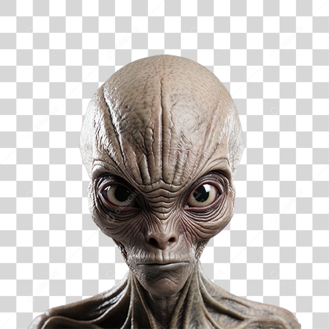Elemento 3D Desenho Alienígena Alien PNG Transparente