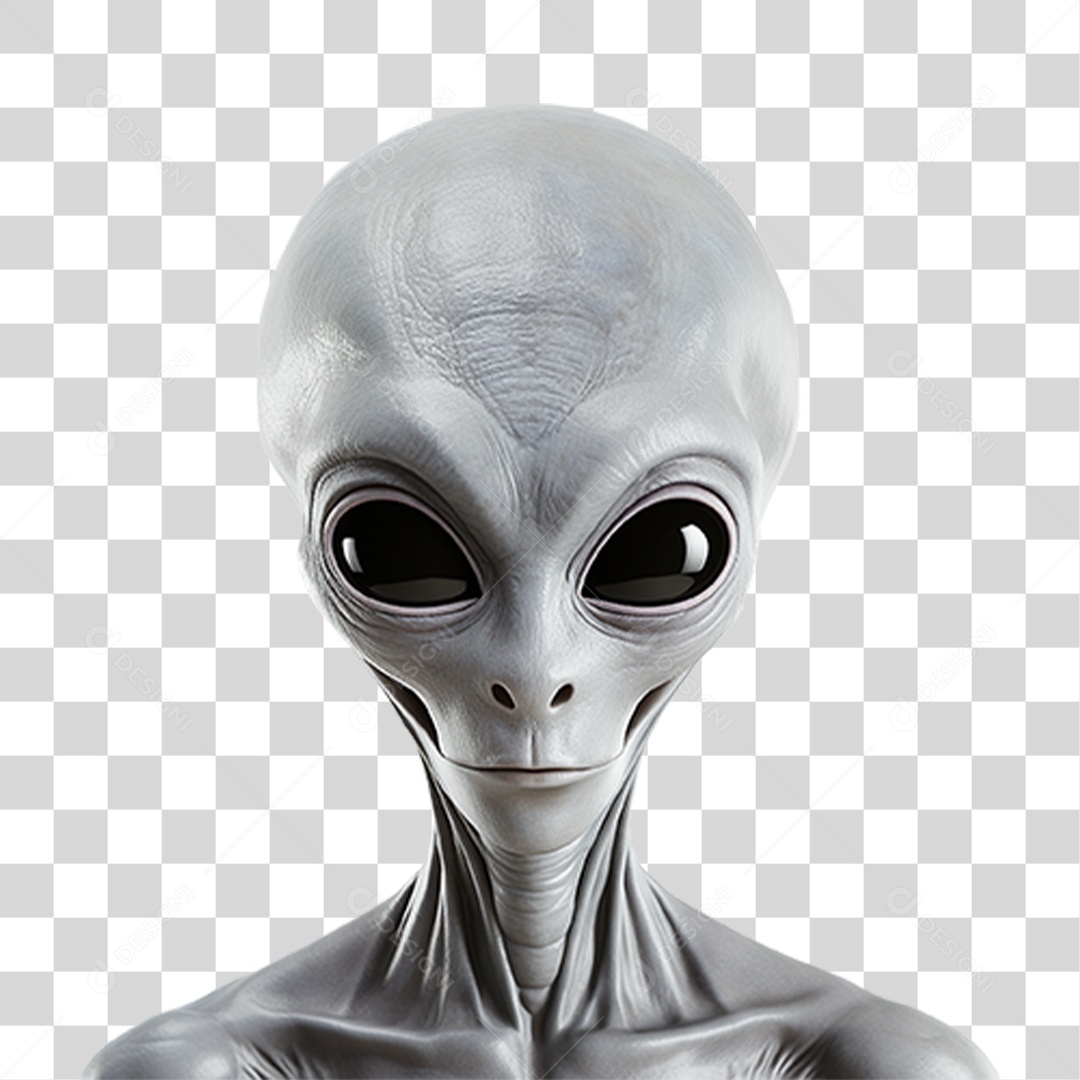 Elemento 3D Desenho Alienígena Alien PNG Transparente