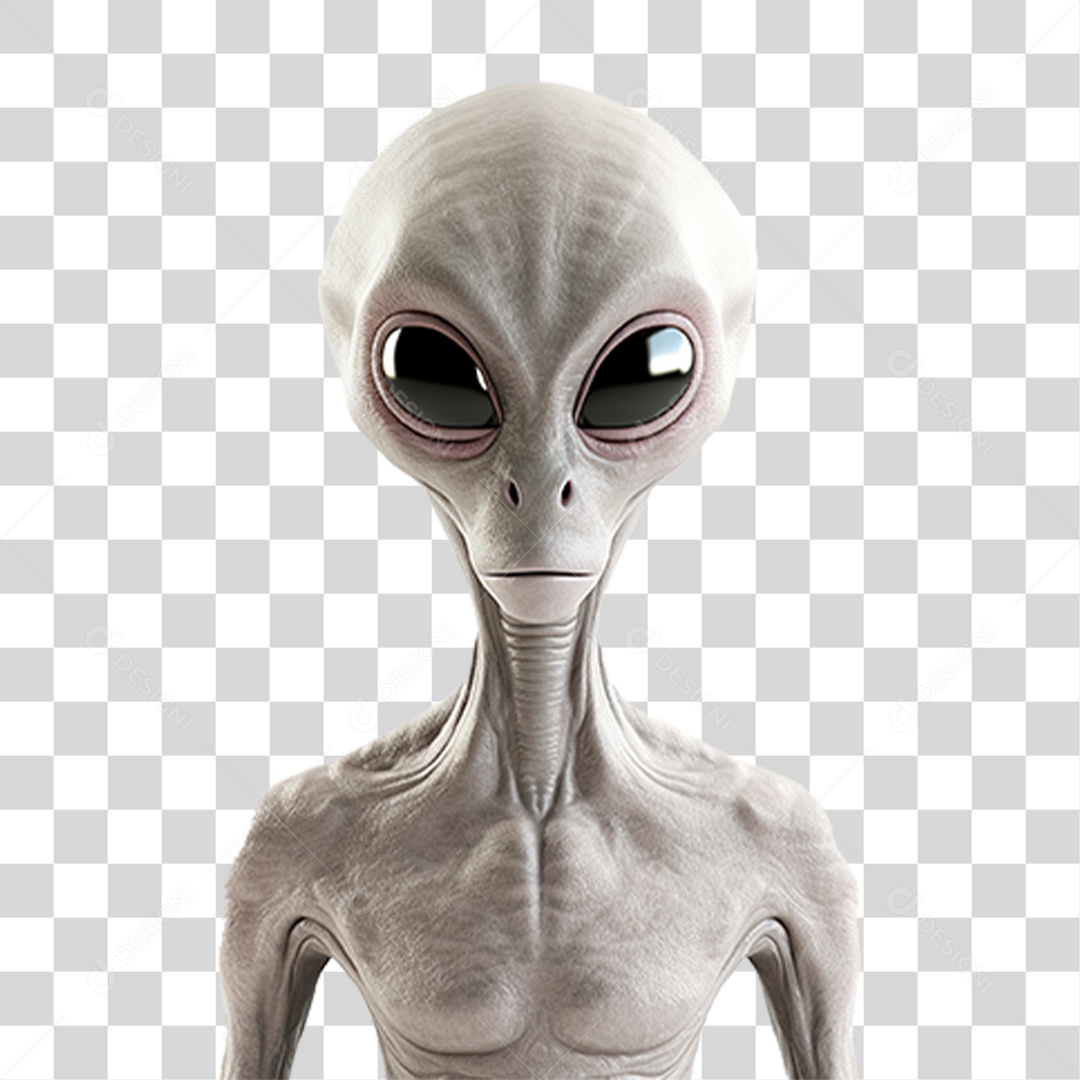 Elemento 3D Desenho Alienígena Alien PNG Transparente