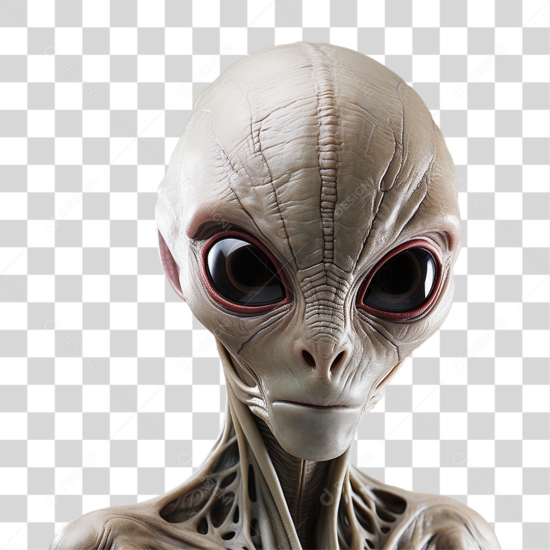 Elemento 3D Desenho Alienígena Alien PNG Transparente