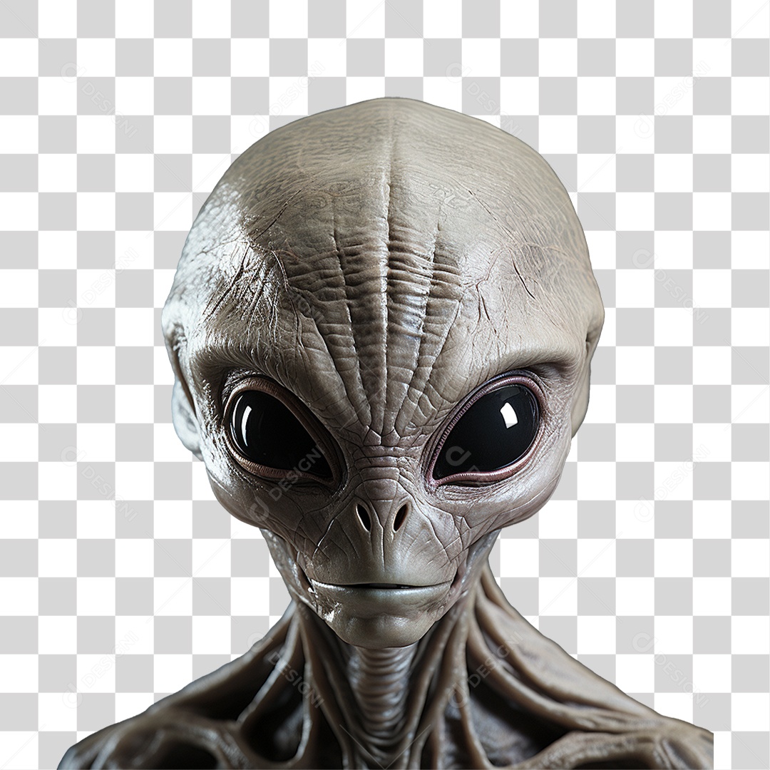 Elemento 3D Desenho Alienígena Alien PNG Transparente