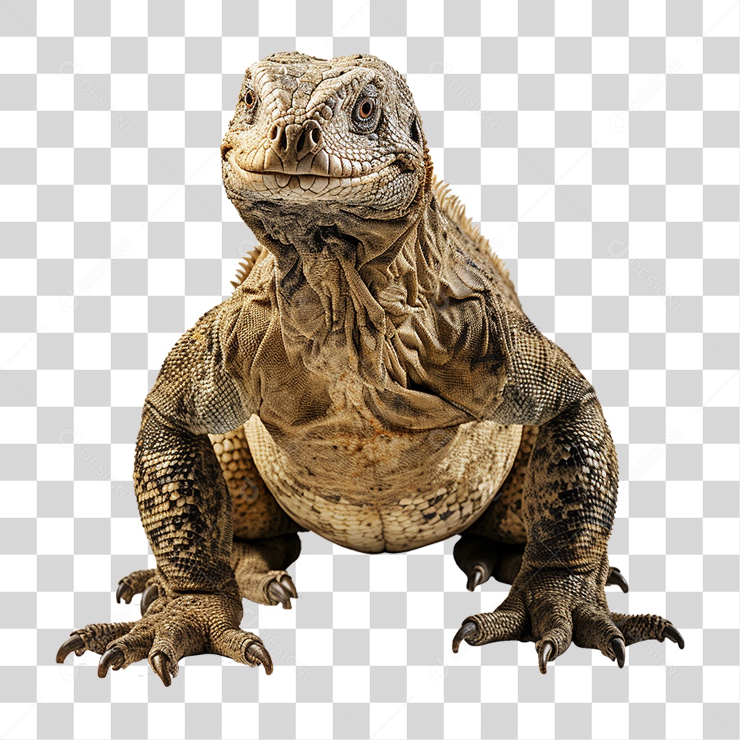 Lagarto Dragão de Komodo PNG Transparente