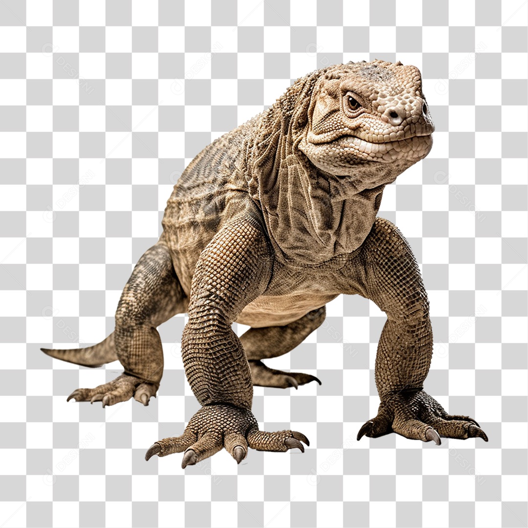 Lagarto Dragão de Komodo PNG Transparente