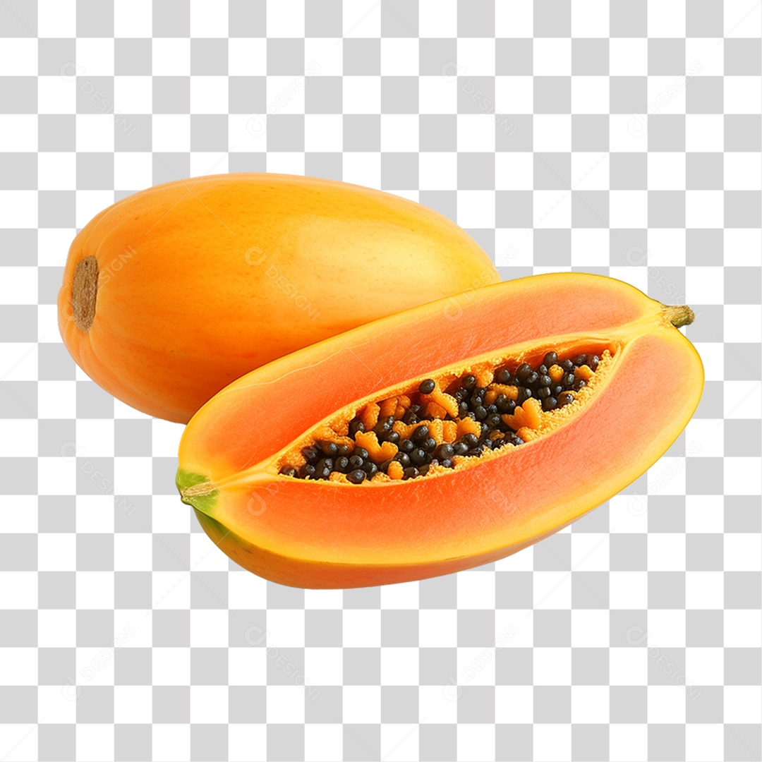 Fruta Mamão Papaia PNG Transparente