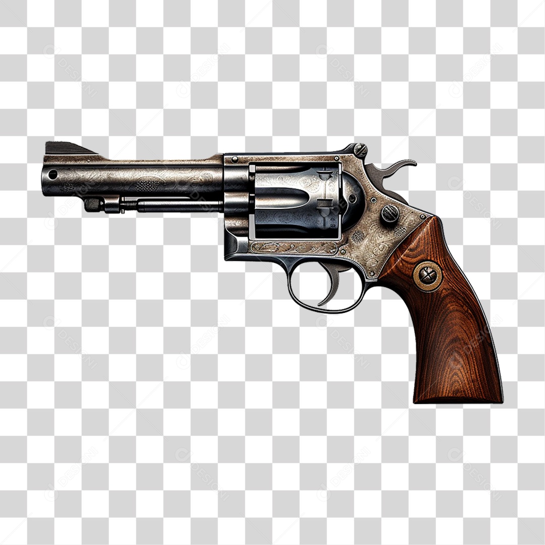 Revolver Arma de Fogo PNG Transparente