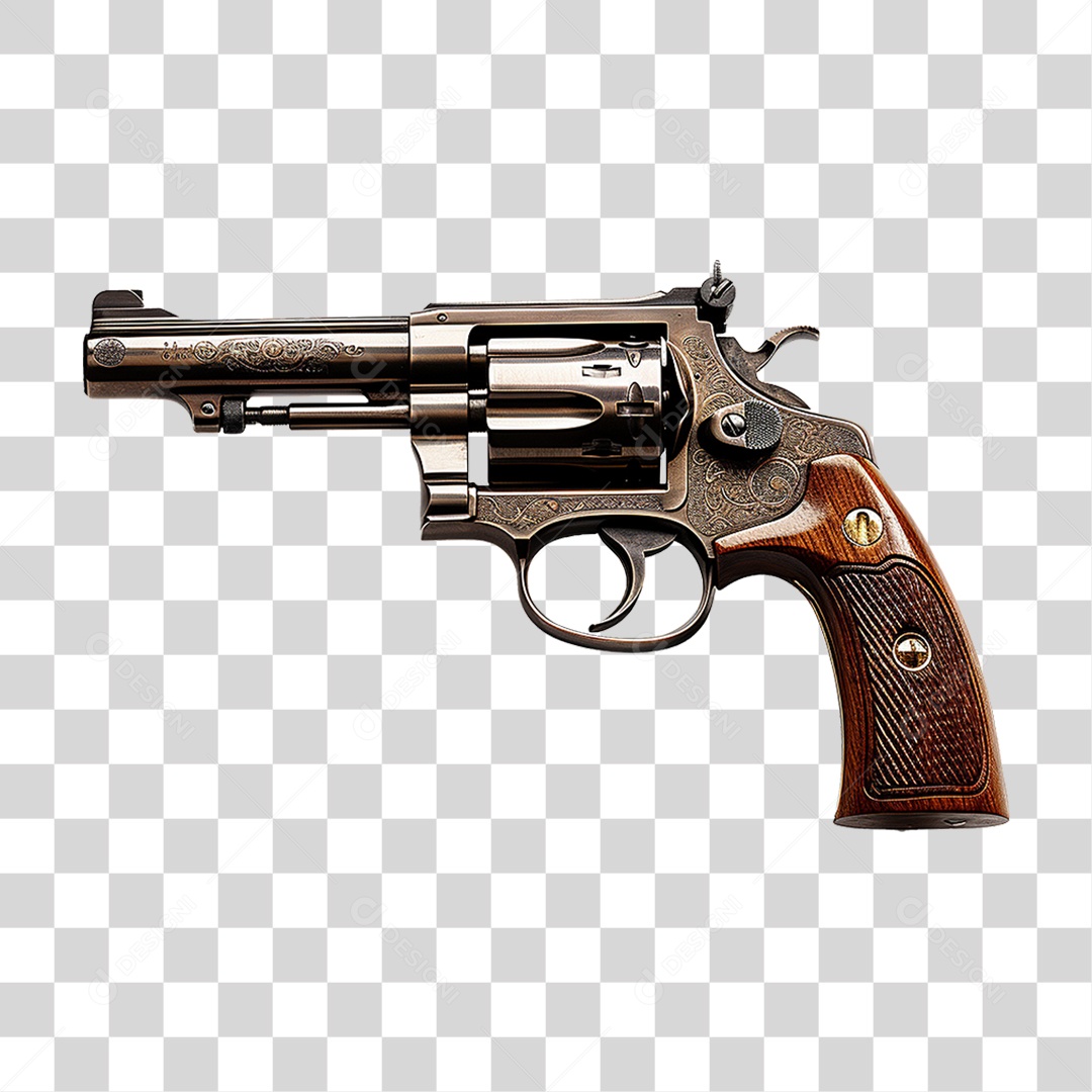 Revolver Arma de Fogo PNG Transparente