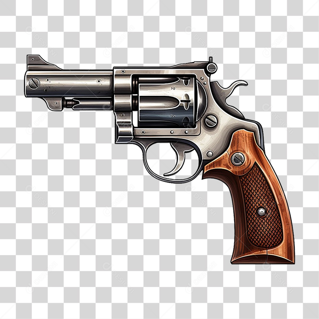Revolver Arma de Fogo PNG Transparente
