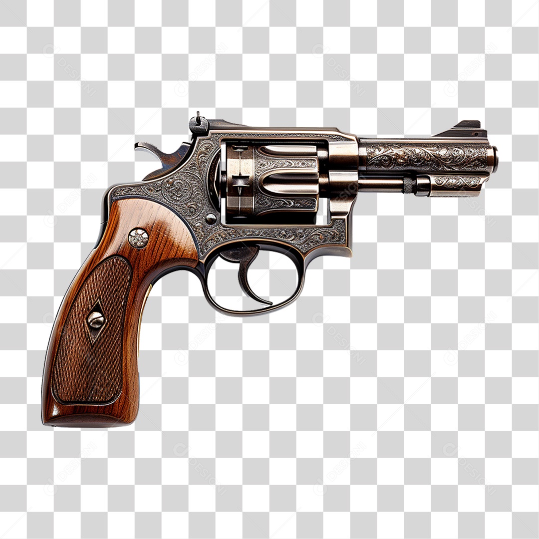 Revolver Arma de Fogo PNG Transparente