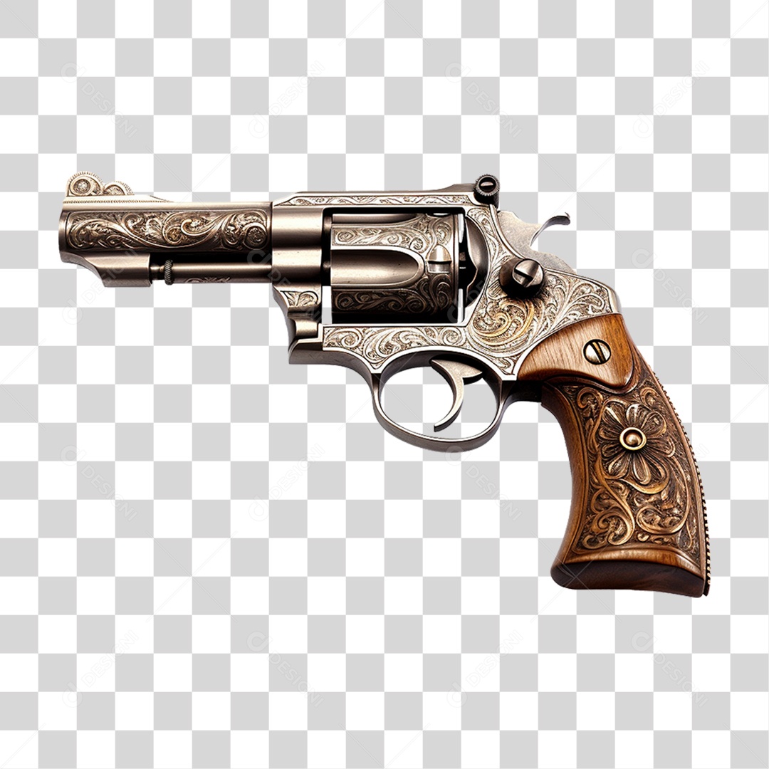 Revolver Arma de Fogo PNG Transparente