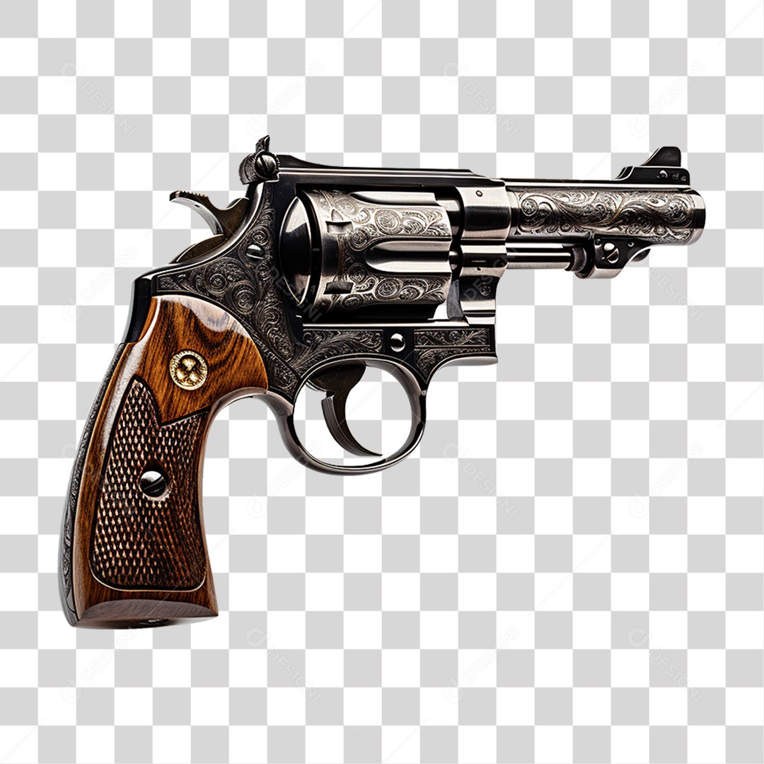 Revolver Arma de Fogo PNG Transparente