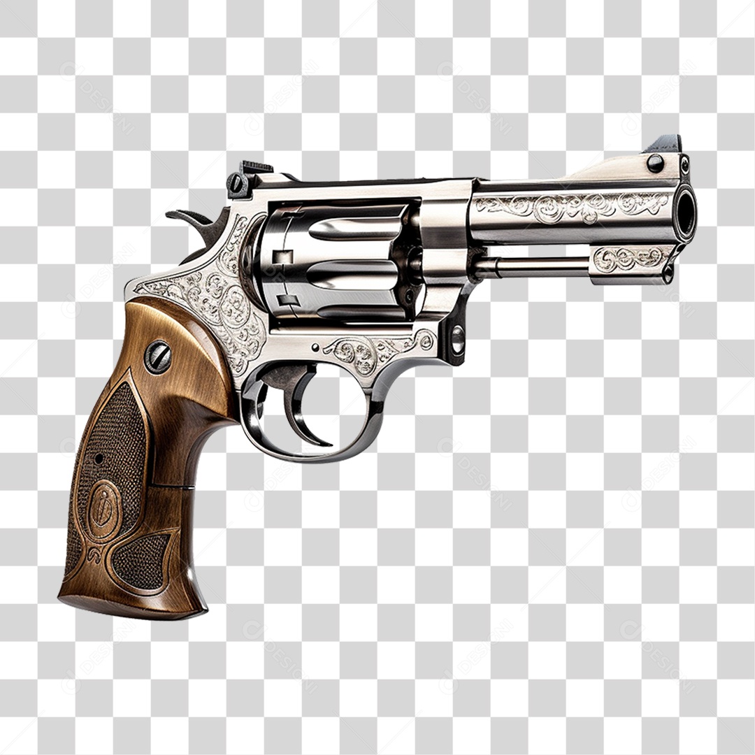 Revolver Arma de Fogo PNG Transparente