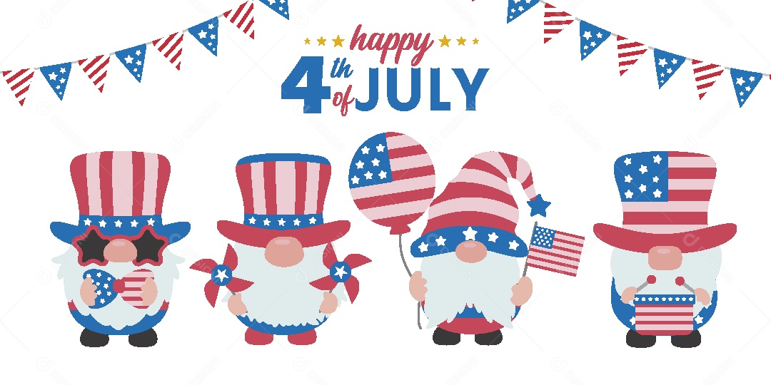 Feliz 4 de Julho Ilustração Vetor EPS