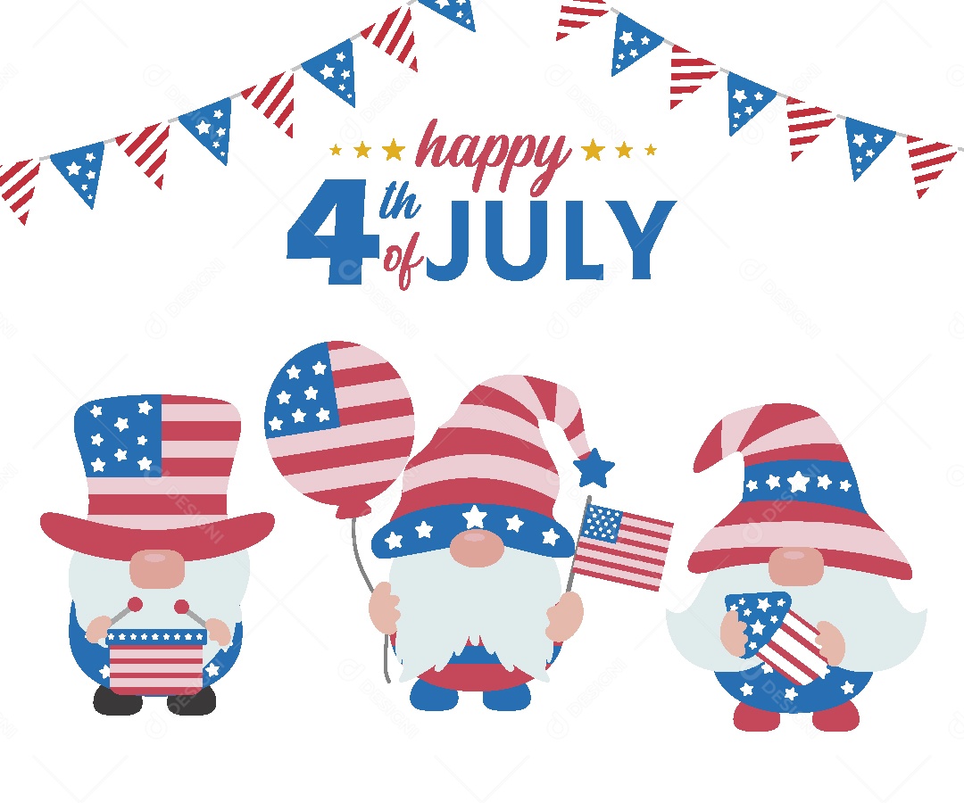 Feliz 4 de Julho Ilustração Vetor EPS