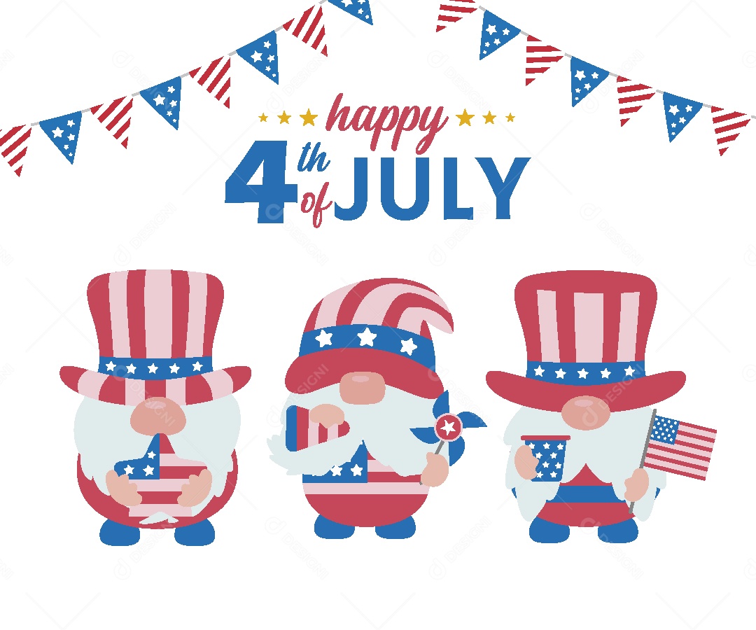 Feliz 4 de Julho Ilustração Vetor EPS