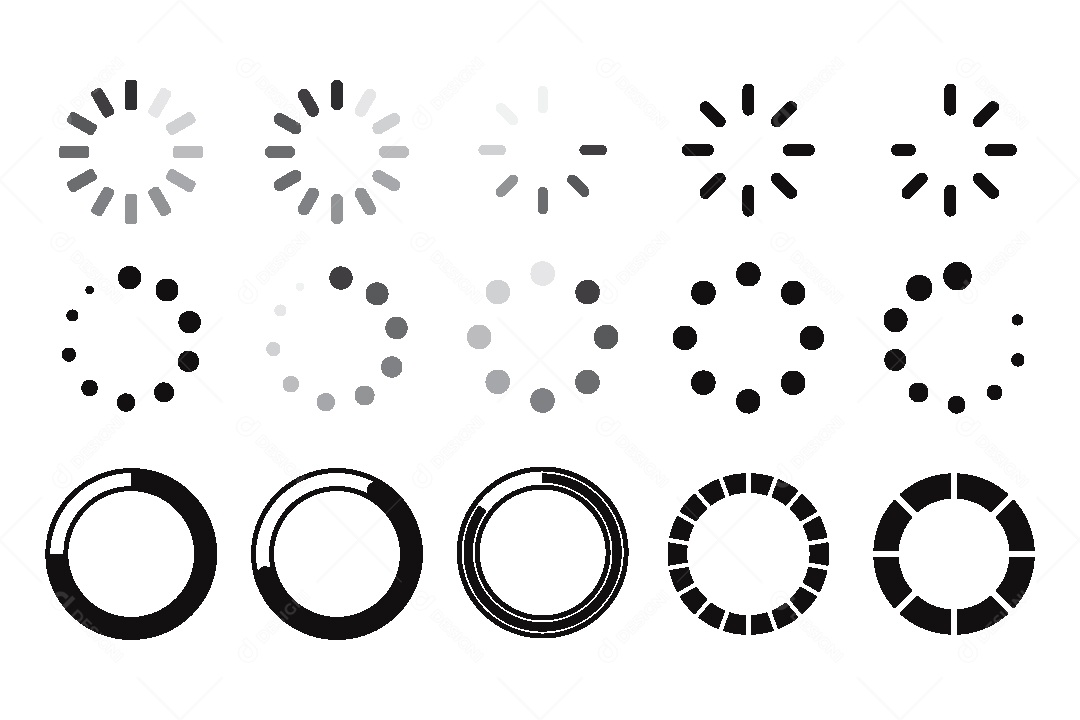 Conjunto de Ícones de Carregamento Vetor EPS