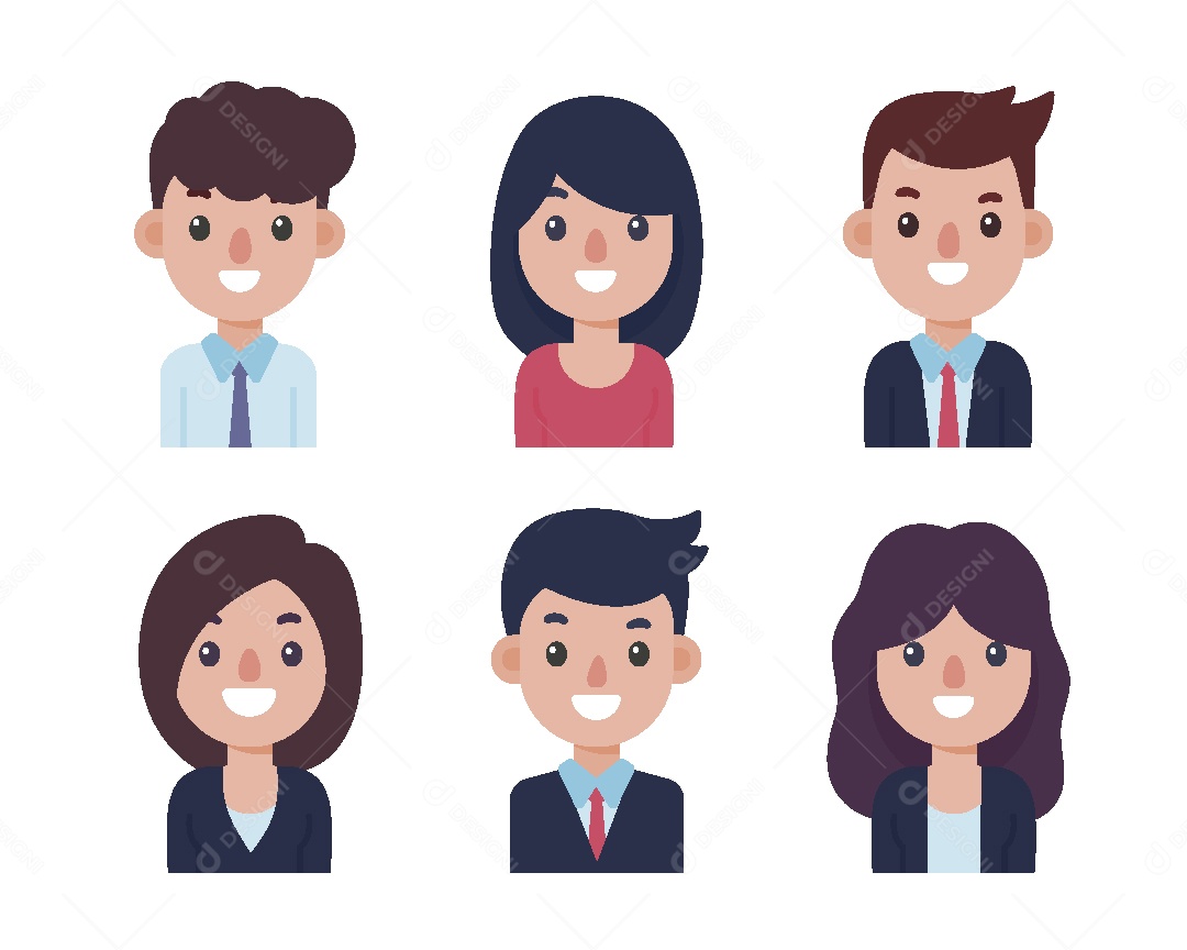 Conjunto de Ícones de Pessoas de Negócios Vetor EPS