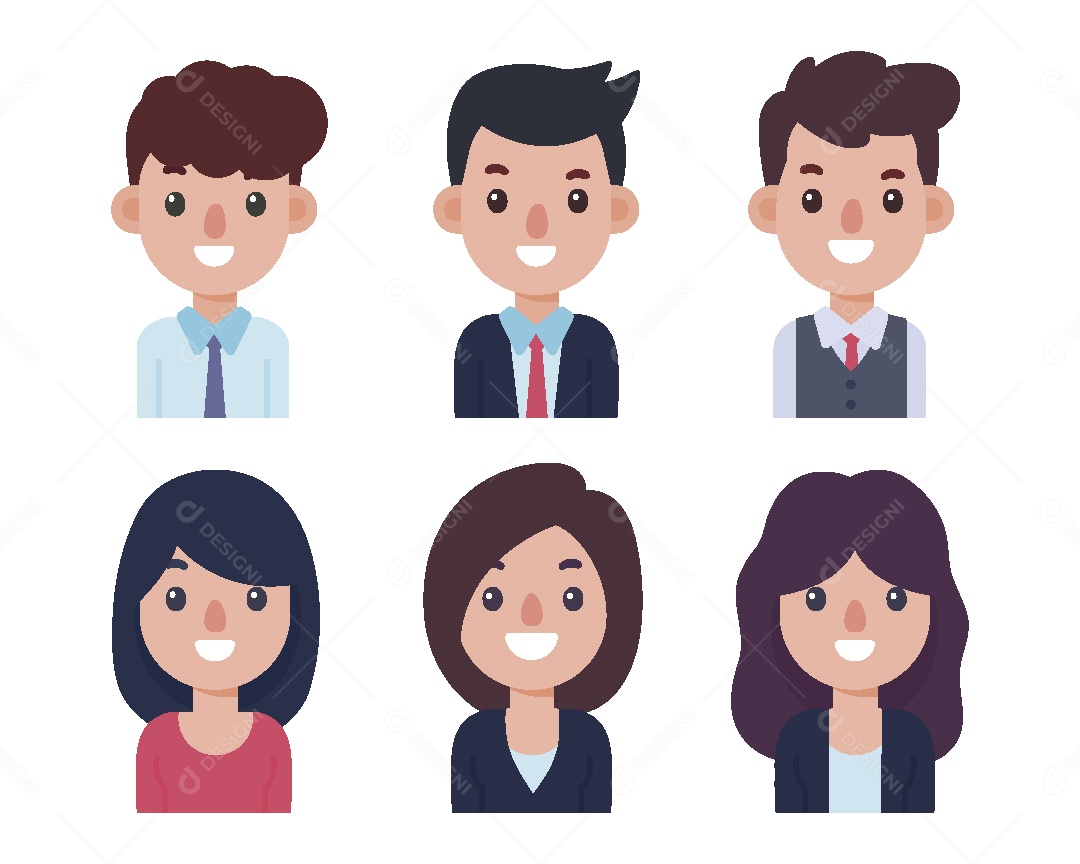 Conjunto de Ícones de Pessoas de Negócios Vetor EPS