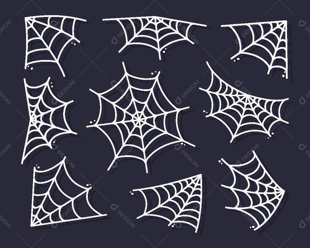 Conjunto de Teias de Aranhas Vetor EPS