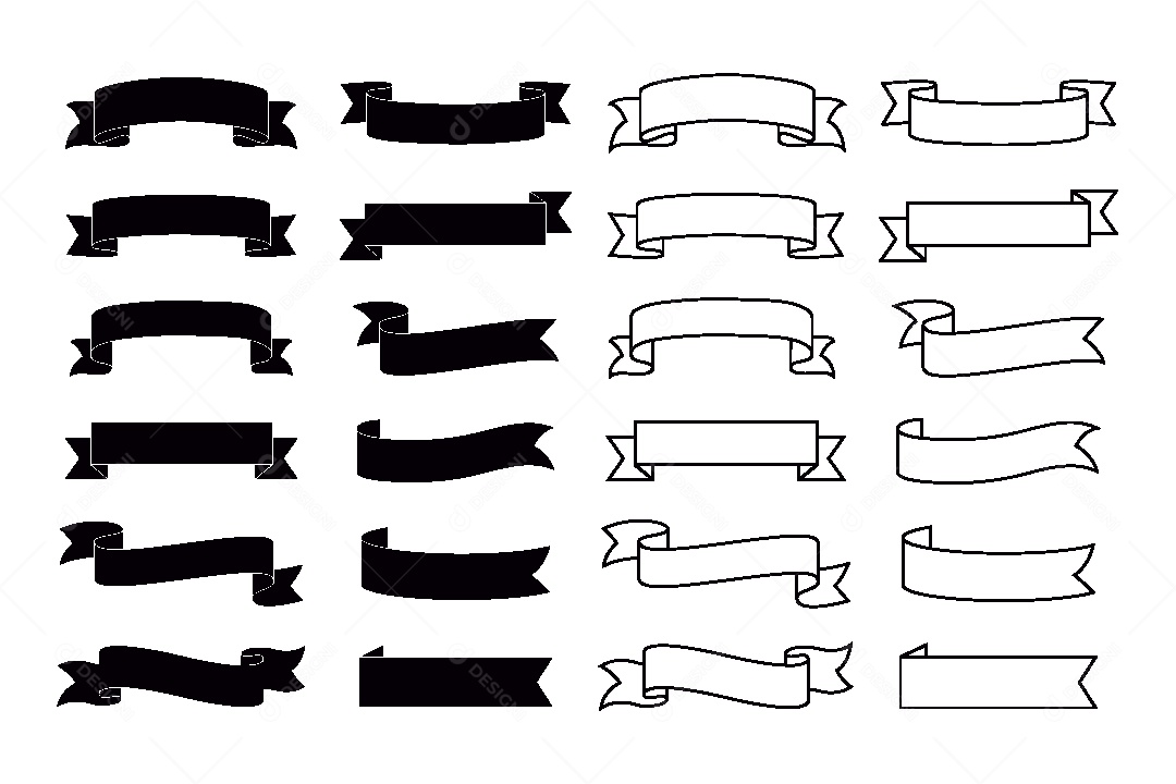 Conjunto de Fitas Ilustração Vetor EPS