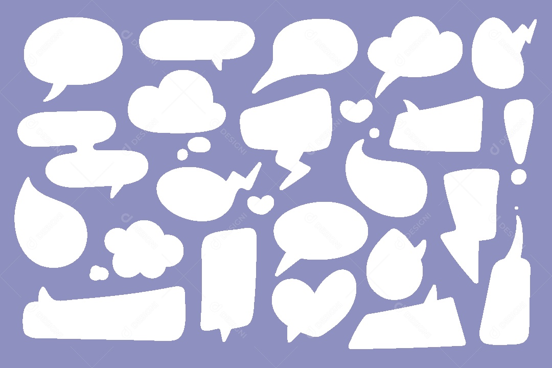 Conjunto de Balões de Falas Ilustração Vetor EPS