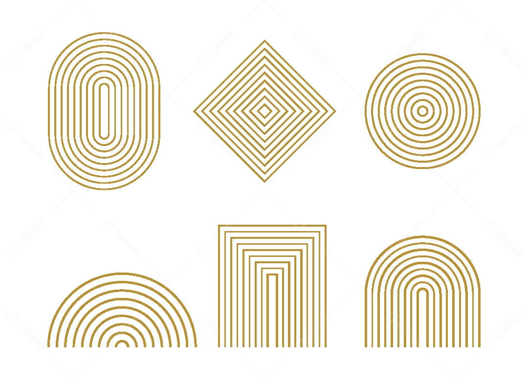 Conjunto de Formas Geométricas Ilustração Vetor EPS