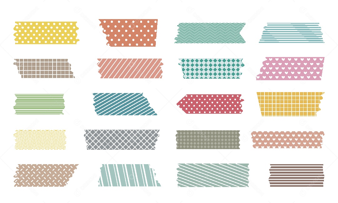 Conjunto de Fitas Ilustrações Vetor EPS