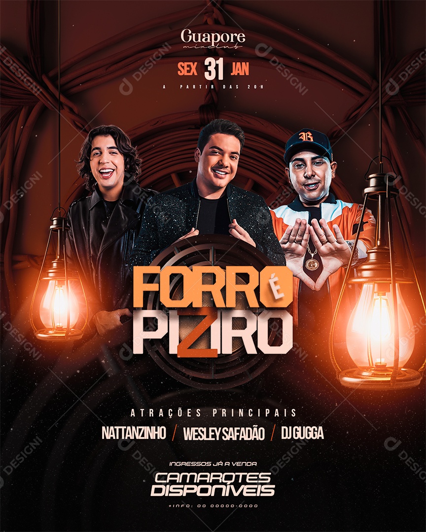 Social Media Story Flyer Forró é Pizeiro PSD Editável