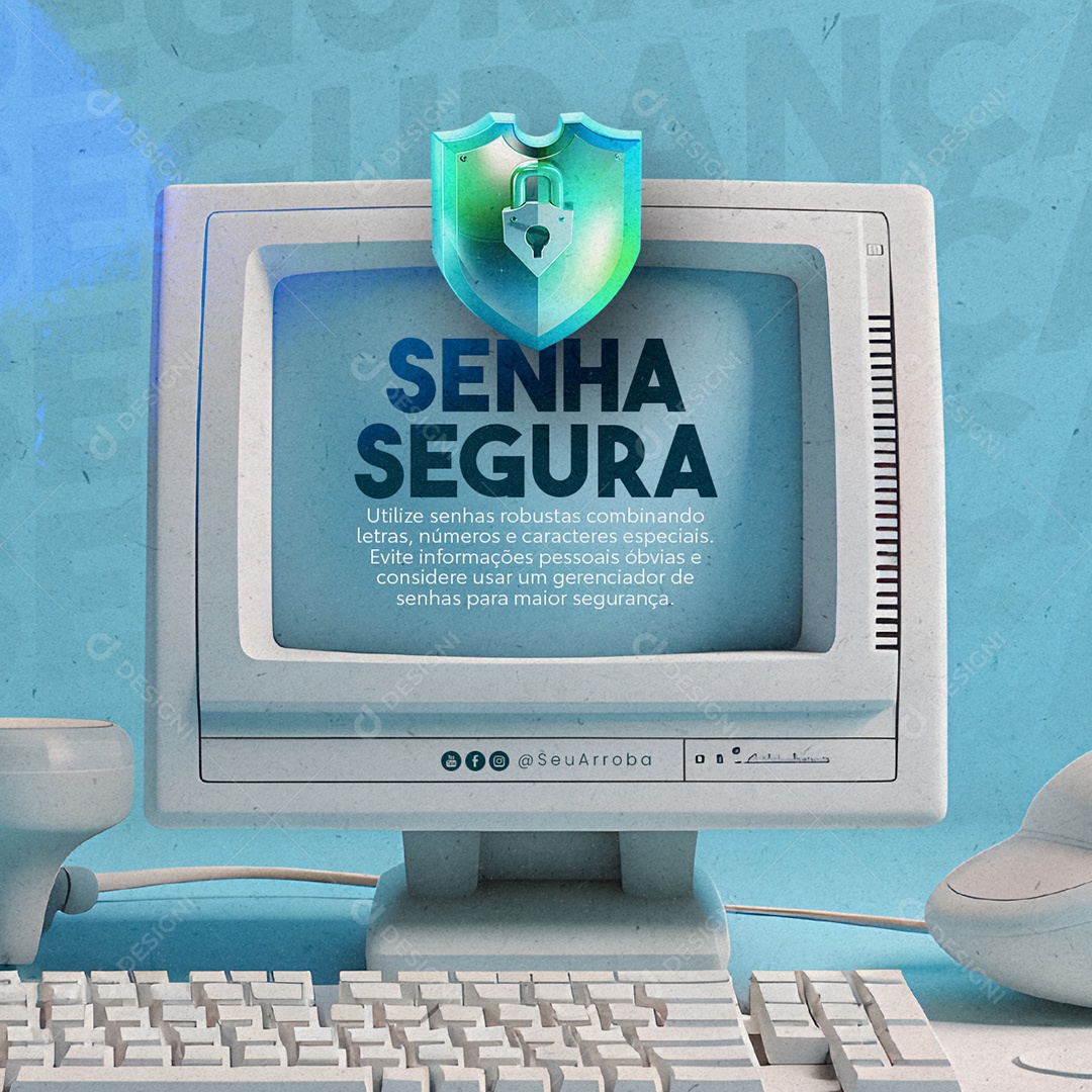 Técnico De Informática Dica Senha Segura Utilize senhas robustas Social Media PSD Editável