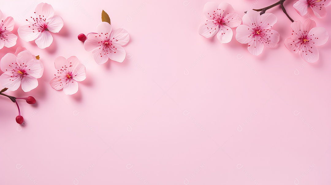 Lindas flores da primavera em fundo violeta fundo para o dia das mães