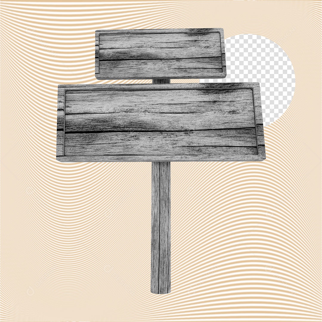 Placas de Madeira Elemento 3D Preto para Composição PSD
