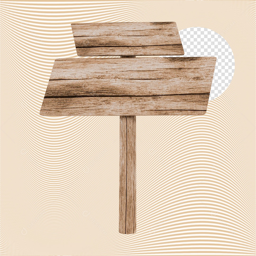 Placas de Madeira Elemento 3D para Composição PSD
