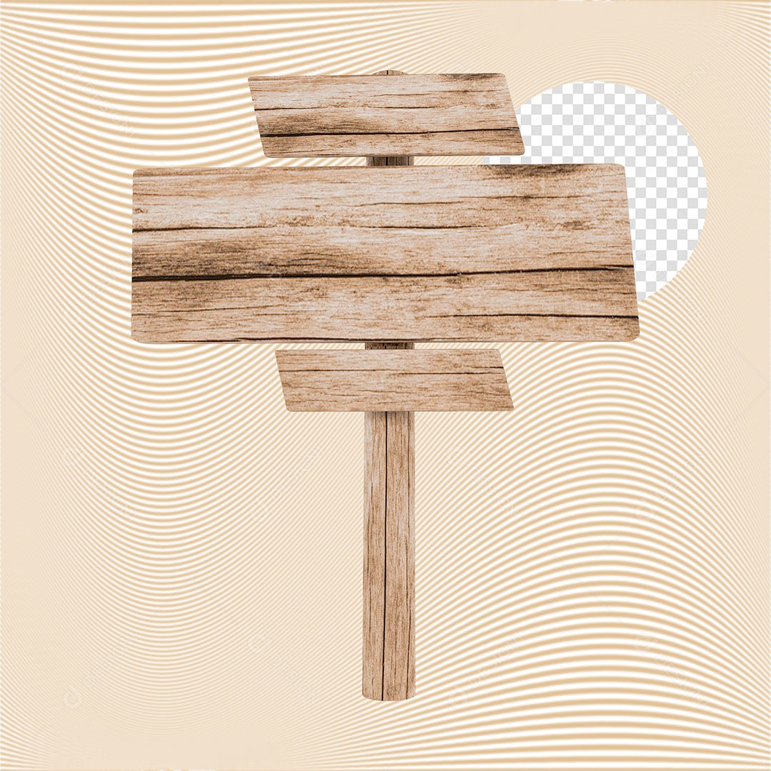 Placas Base de Madeira Elemento 3D para Composição PSD