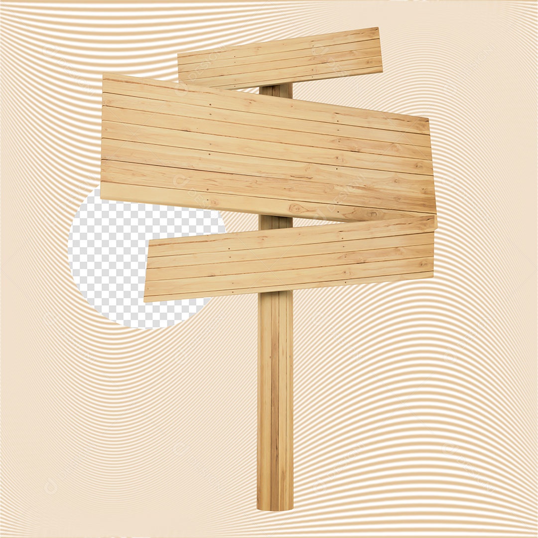 Placas de Madeira Elemento 3D para Composição PSD